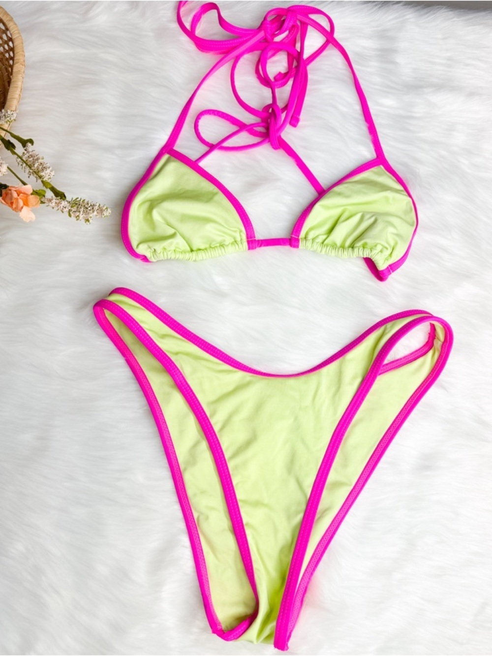 Frankies Bikinis Candy Shop Bikini SMALL NIKKI TOP DOVE BOTTOM NWOT